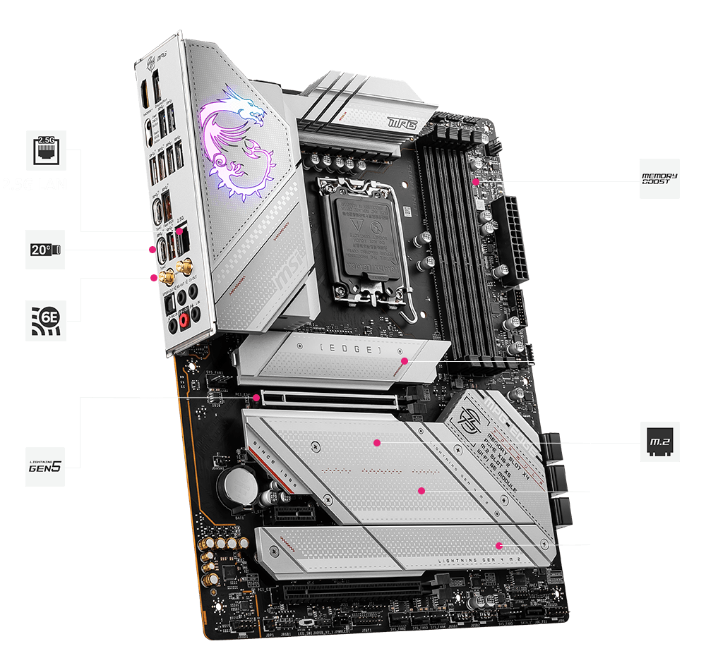 MSI MPG Z790 Edge WiFi DDR4 Gaming Motherboard MSI MPG Z790 Edge WiFi DDR4 Gaming Motherboard